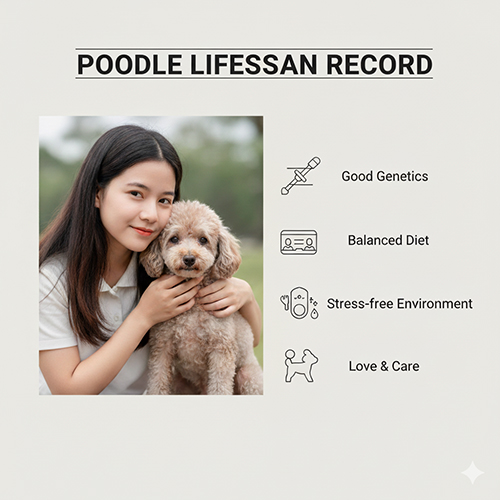 Kỷ lục tuổi thọ chó Poodle – có thể sống trên 18 đến 20 năm