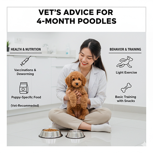 Lời khuyên từ bác sĩ thú y cho Poodle 4 tháng tuổi – chế độ ăn, tiêm phòng và huấn luyện cơ bản