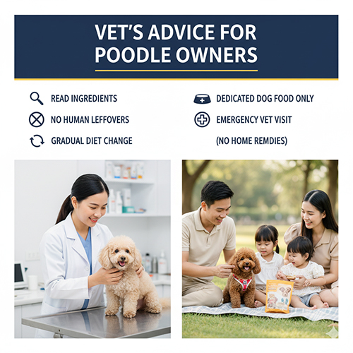 Lời khuyên từ bác sĩ thú y dành cho người nuôi Poodle – chế độ ăn và xử lý khi ăn nhầm thực phẩm cấm