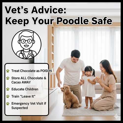 Lời khuyên bác sĩ thú y: cách bảo vệ chó Poodle khỏi ngộ độc socola