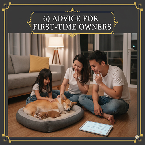 Lời khuyên cho người nuôi chó Corgi sinh sản lần đầu sau khi đẻ