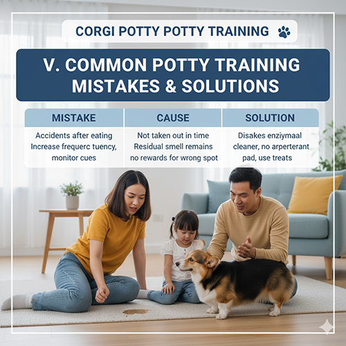 Gia đình sửa lỗi phổ biến khi dạy chó Corgi đi vệ sinh đúng chỗ trong nhà 🐶