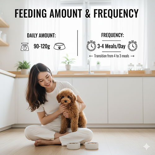 Khẩu phần ăn cho Poodle 4 tháng tuổi – lượng ăn và số bữa/ngày phù hợp