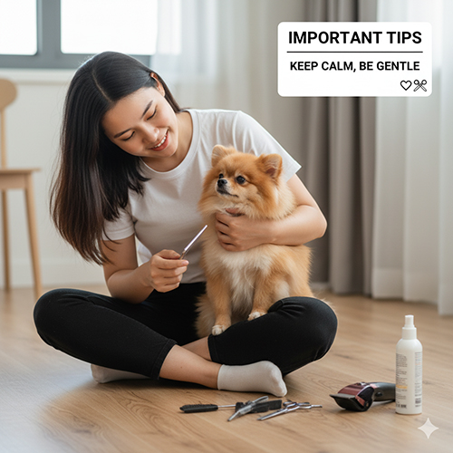 Lưu ý quan trọng khi tự cắt lông chó Phốc Sóc tại nhà