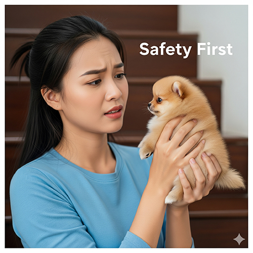 Lưu ý khi nuôi chó Phốc Sóc con trong căn hộ – tránh ở một mình quá lâu, leo cầu thang, ra ngoài khi chưa tiêm đủ