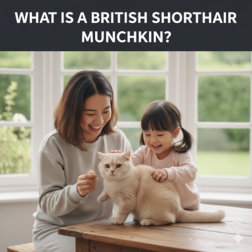 Mèo Anh lông ngắn chân ngắn là gì? Giải thích nguồn gốc lai giữa British Shorthair và Munchkin