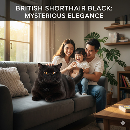 Mèo Anh lông ngắn đen (British Shorthair Black) sang trọng và bí ẩn
