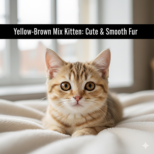 Mèo con Anh lông ngắn lai mèo ta màu vàng nâu với đôi mắt tròn và bộ lông ngắn mượt