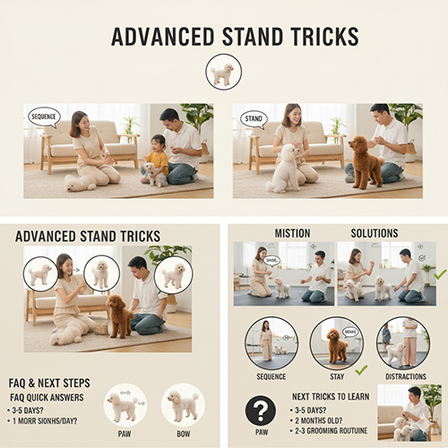 Mẹo nâng cao trick đứng cho chó Poodle – ghép chuỗi và tăng độ khó