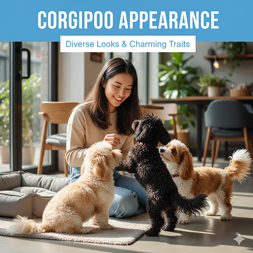 Ngoại hình Corgi lai Poodle (Corgipoo) – Đa dạng & đáng yêu
