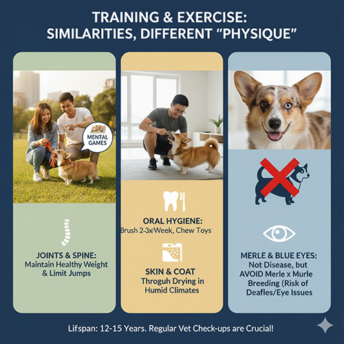 Huấn luyện và vận động cho Pembroke vs Cardigan Corgi – điểm giống và khác