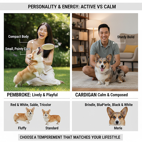 So sánh tính cách và năng lượng Pembroke vs Cardigan Corgi – năng động và điềm tĩnh