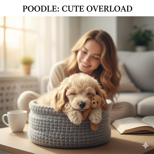 Ảnh chó Poodle con dễ thương giai đoạn cute overload
