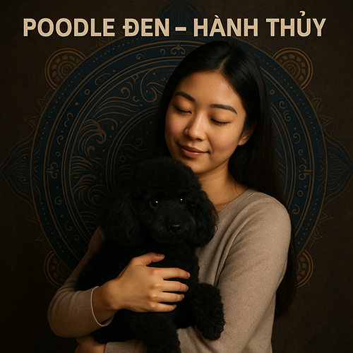 Poodle đen – Ý nghĩa phong thủy hành Thủy, hợp mệnh Thủy và Mộc