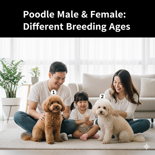 Poodle đực và cái – Sự khác biệt về tuổi sinh sản, thời điểm phối giống an toàn