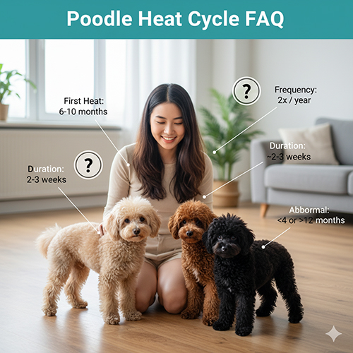 FAQ về chu kỳ động dục của Poodle