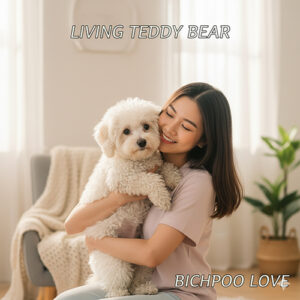 Poodle lai Bichon (Bichpoo) trắng – đáng yêu như gấu bông sống