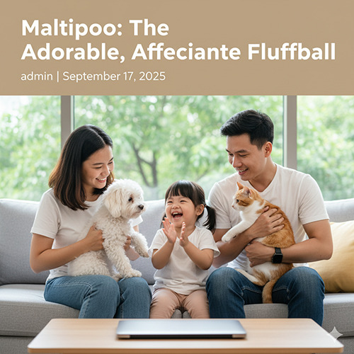 Poodle lai Maltese (Maltipoo) dễ thương, cục bông nhỏ quấn chủ trong gia đình hạnh phúc