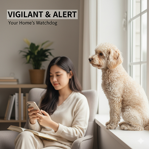 Poodle lanh lợi và cảnh giác – chó cảnh báo người lạ hiệu quả