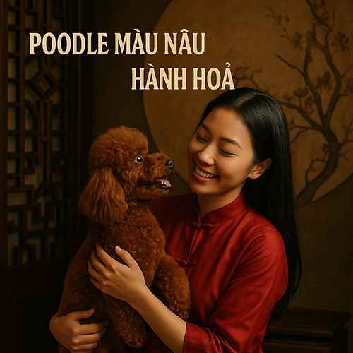 Poodle nâu đỏ – Ý nghĩa phong thủy hành Hỏa, hợp mệnh Hỏa và Thổ