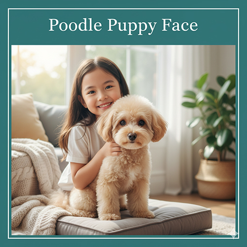 Cô bé Việt đáng yêu ôm chó Poodle kiểu Puppy Face.