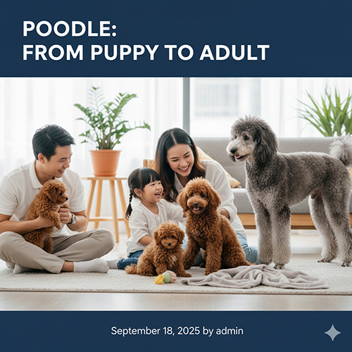 Poodle từ chó con đến trưởng thành – giai đoạn phát triển, thay đổi ngoại hình và tính cách, khi nào Poodle hết con?