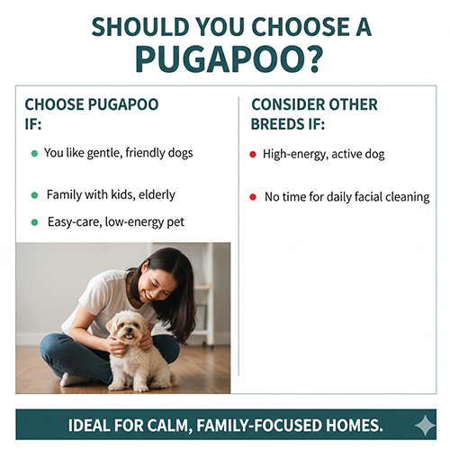 Có nên nuôi Pugapoo – Poodle lai Pug hiền lành, dễ chăm sóc và phù hợp gia đình