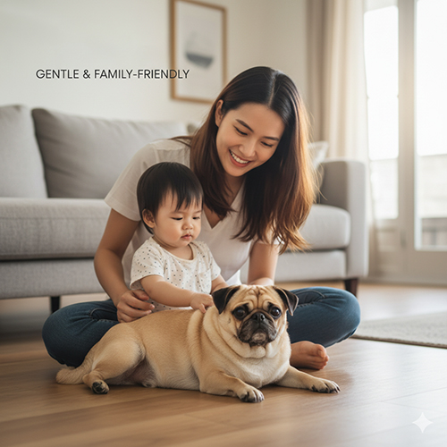 Tính cách Pugapoo – Poodle lai Pug hiền lành, thân thiện, quấn chủ và phù hợp với gia đình