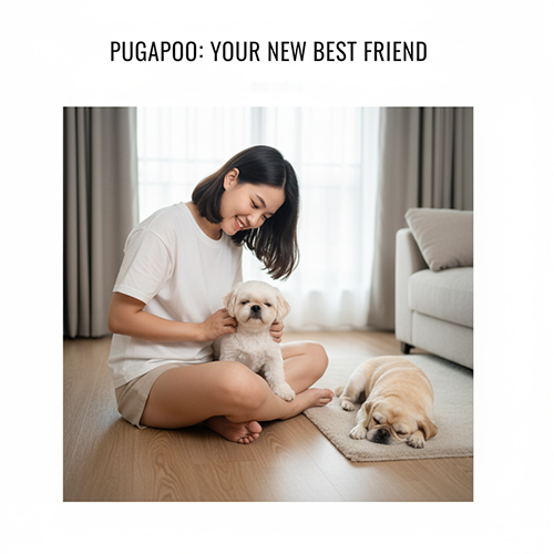 Pugapoo – Poodle lai Pug hiền lành, dễ chăm sóc, người bạn thân trong gia đình