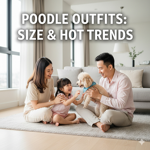 Gia đình mặc quần áo thời trang cho chó Poodle – cách chọn size và outfit hot trend