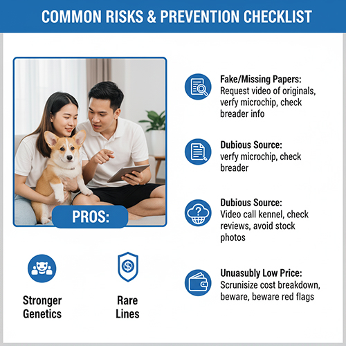 Checklist rủi ro khi mua Corgi nhập Nga và cách phòng tránh – giấy tờ giả, nguồn gốc mơ hồ, giá rẻ bất thường
