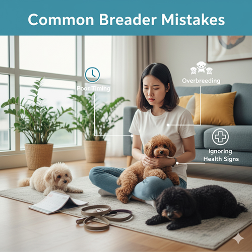 Sai lầm thường gặp của người nuôi Poodle trong quản lý chu kỳ động dục