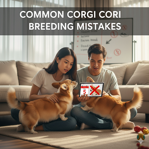 Sai lầm thường gặp khi phối giống chó Corgi: phối quá sớm, bỏ qua tiêm phòng, chọn sai ngày hoặc phối cận huyết