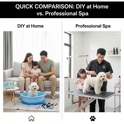 So sánh grooming Poodle tại nhà và spa chuyên nghiệp – ưu nhược điểm DIY vs Spa