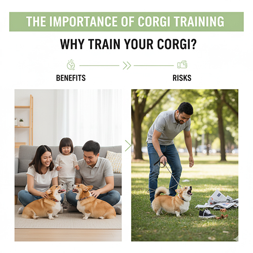 Lợi ích và rủi ro khi huấn luyện chó Corgi 🐾 So sánh Corgi ngoan ngoãn nghe lời và Corgi chưa được huấn luyện.