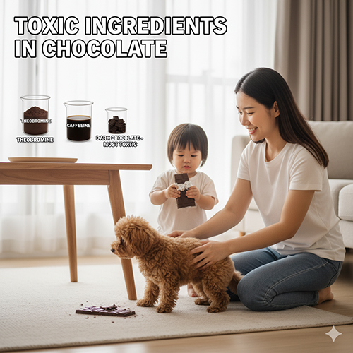 Thành phần độc hại trong socola với chó Poodle – Theobromine, Caffeine và hàm lượng nguy hiểm