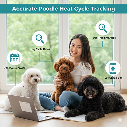 Cách theo dõi chu kỳ động dục của Poodle chuẩn xác