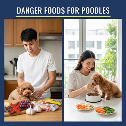Thực phẩm nguy hiểm cho chó Poodle – Những món tuyệt đối không nên cho ăn