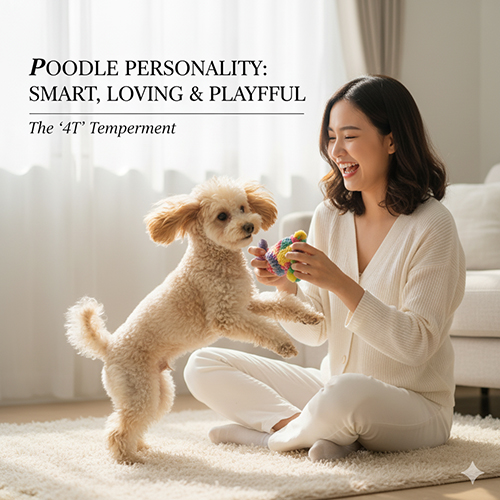 Tính cách chó Poodle kem – thông minh, tình cảm, tinh nghịch và trung thành (4T)