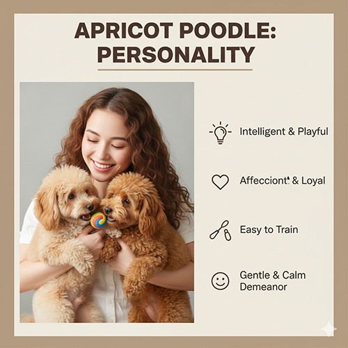 Tính cách chó Poodle vàng mơ (vàng kem) – thông minh, tình cảm, dễ huấn luyện, ngoại hình dịu hiền