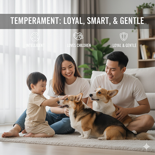 Tính cách Corgi lai chó cỏ – thông minh, trung thành, thân thiện với trẻ nhỏ