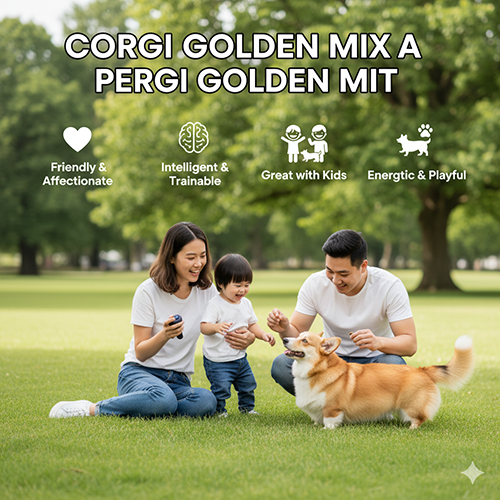 Tính cách chó Corgi lai Golden – thông minh, thân thiện, hợp với trẻ nhỏ