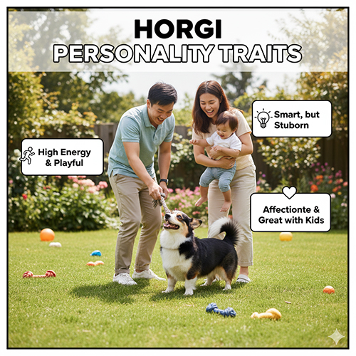 Tính cách Corgi lai Husky (Horgi) – năng động, thông minh nhưng bướng bỉnh