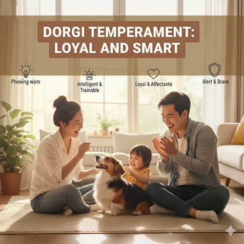 Tính cách Corgi lai Lạp xưởng (Dorgi) – thông minh, trung thành, gan dạ và cảnh giác