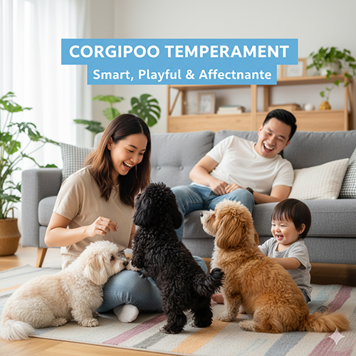 Tính cách Corgipoo – Thông minh, tình cảm & hoạt bát