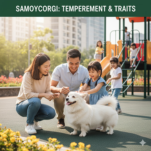 Tính cách Corgi lai Samoyed – thân thiện, thông minh, hợp với trẻ nhỏ