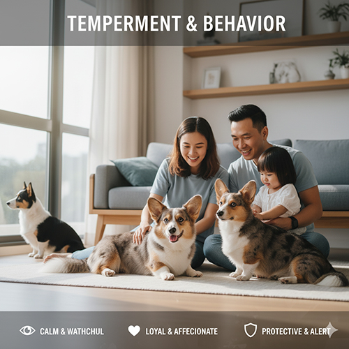 Tính cách Cardigan Welsh Corgi: điềm tĩnh, trung thành, thông minh và có bản năng bảo vệ