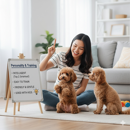 Tính cách và huấn luyện chó Poodle – thông minh, dễ dạy, thân thiện và hợp với trẻ em
