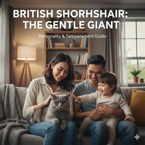 Tính cách mèo Anh lông ngắn British Shorthair – hiền lành, điềm đạm, thân thiện với trẻ nhỏ