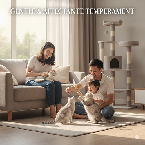 Tính cách mèo Anh lông ngắn silver tabby thân thiện, tình cảm và tinh nghịch